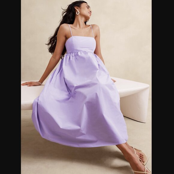 NWT Banana Republic Ariella Taffeta Midi Dress - Picture 2 of 9